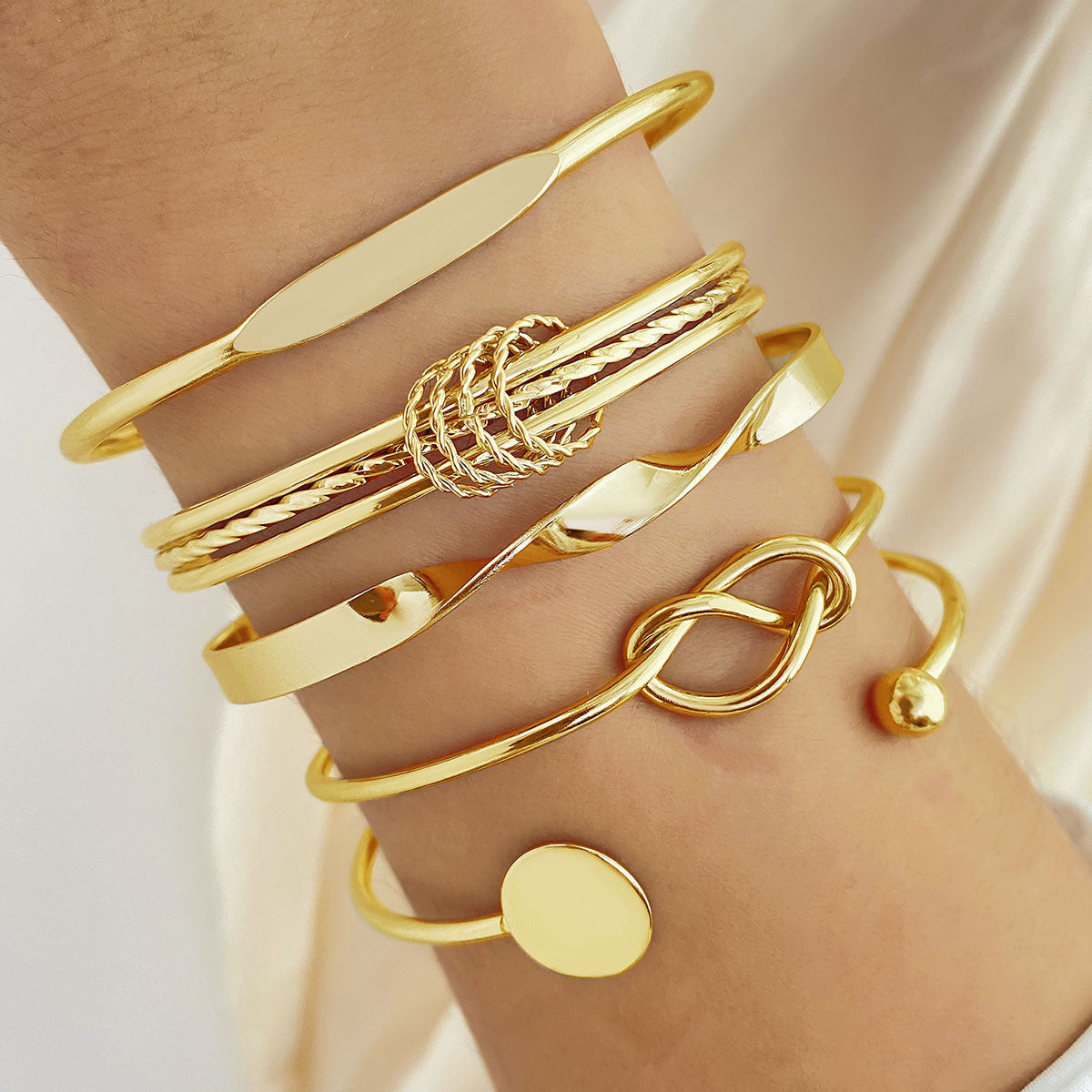 【39】Gilded Twist Bracelet Set