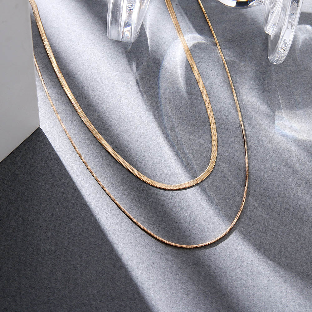 Golden Minimalist Layered Necklace