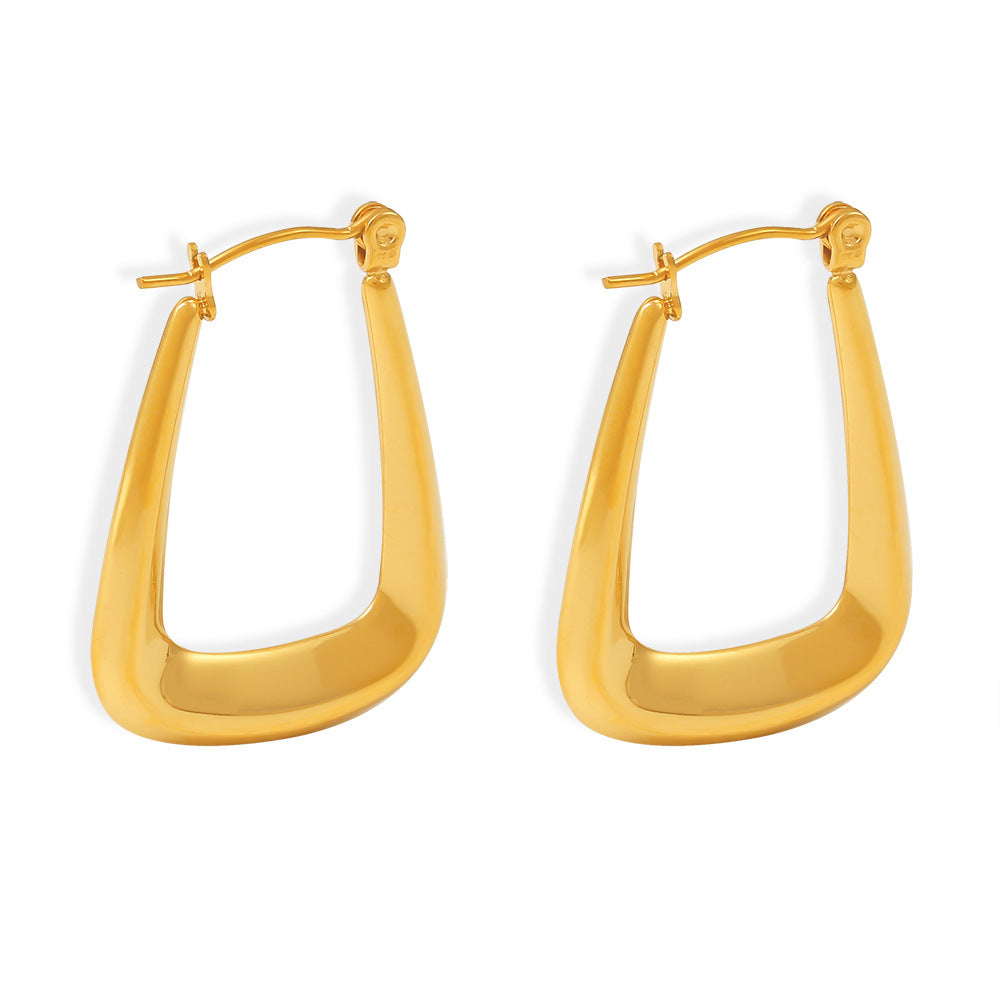 U Design Hoop Earrings