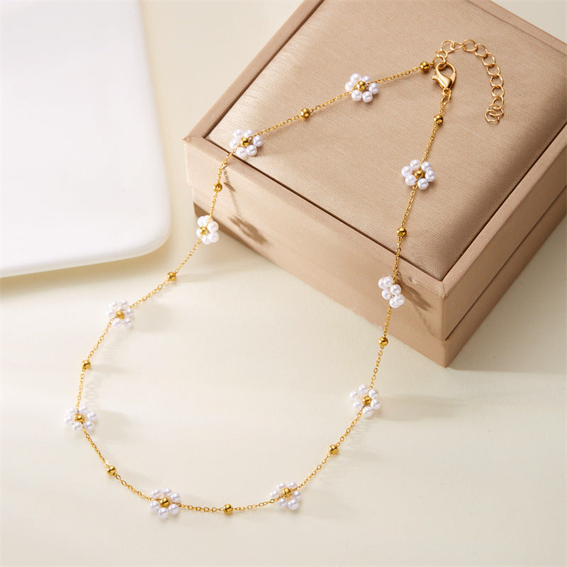 Floral Delicate Gold Necklace