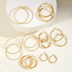 8 Pairs Hoop Earrings Set