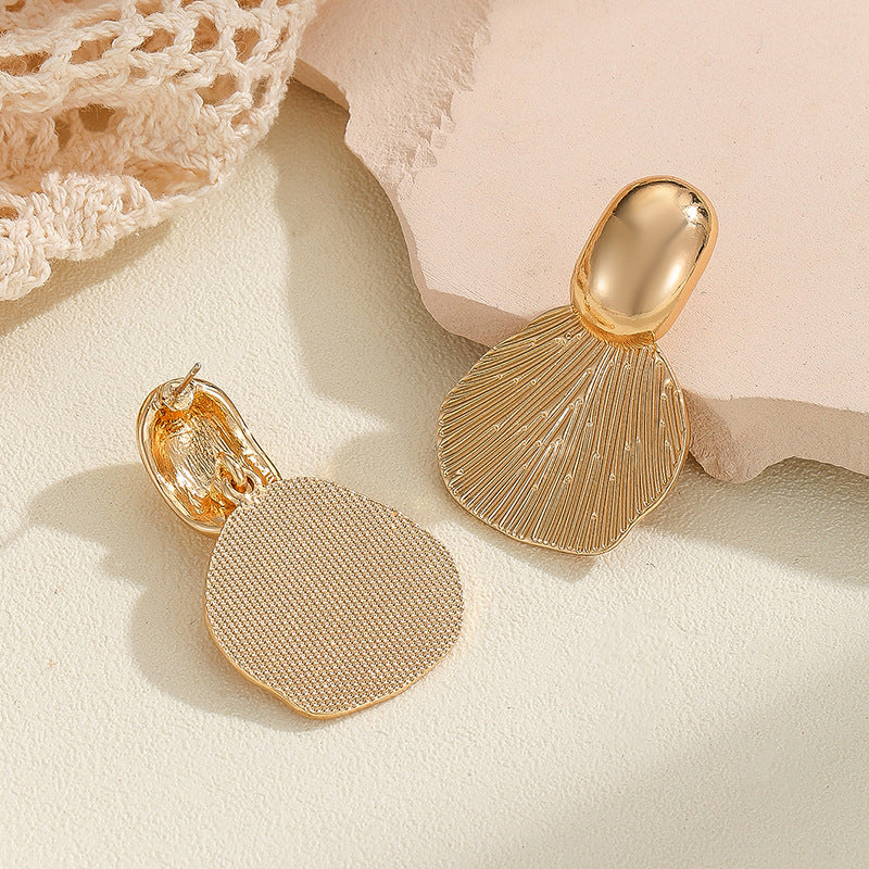 【12】Gold Shell Fan Earrings