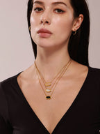 Natural Crystal Pendnat Gold Necklace