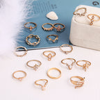 17 Pcs Bohemian-style Vintage Ring Set
