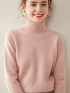 Classic Turtleneck Wool-Cashmere Blend Sweater