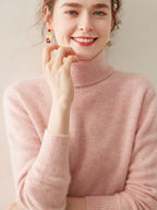 Classic Turtleneck Wool-Cashmere Blend Sweater