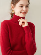 Classic Turtleneck Wool-Cashmere Blend Sweater