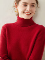 Classic Turtleneck Wool-Cashmere Blend Sweater