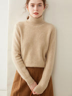 Classic Turtleneck Wool-Cashmere Blend Sweater