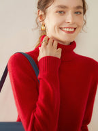 Classic Turtleneck Wool-Cashmere Blend Sweater