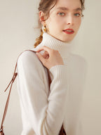 Classic Turtleneck Wool-Cashmere Blend Sweater