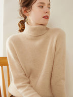 Classic Turtleneck Wool-Cashmere Blend Sweater