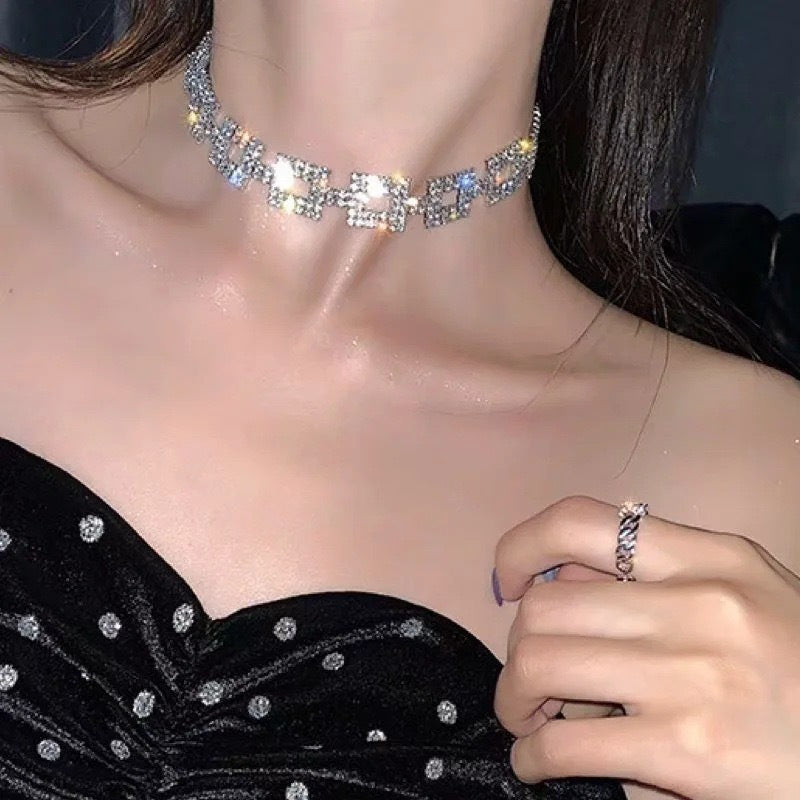 Sparkle Square Necklace3