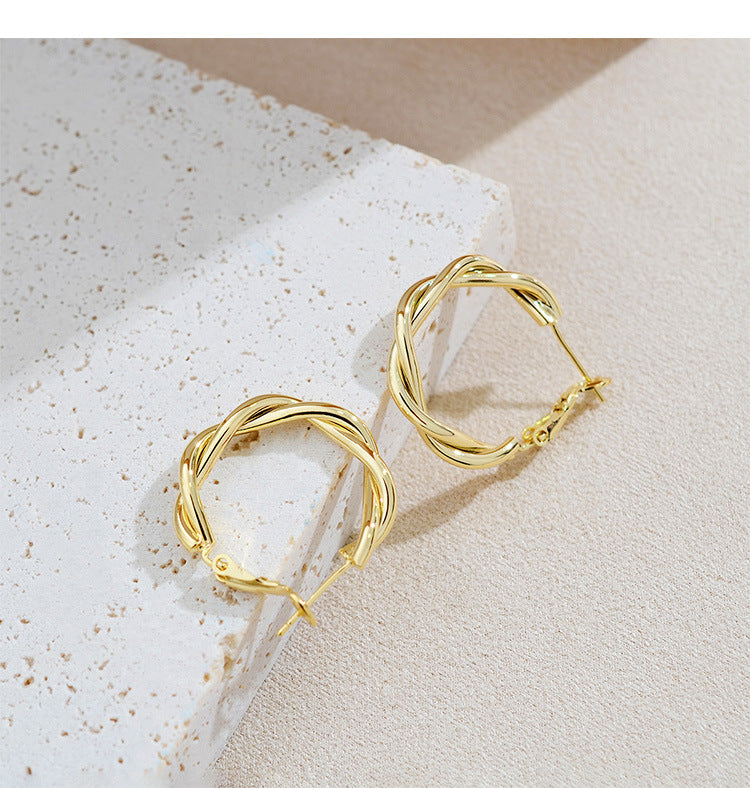 Twisted Aureate Hoop Earrings6