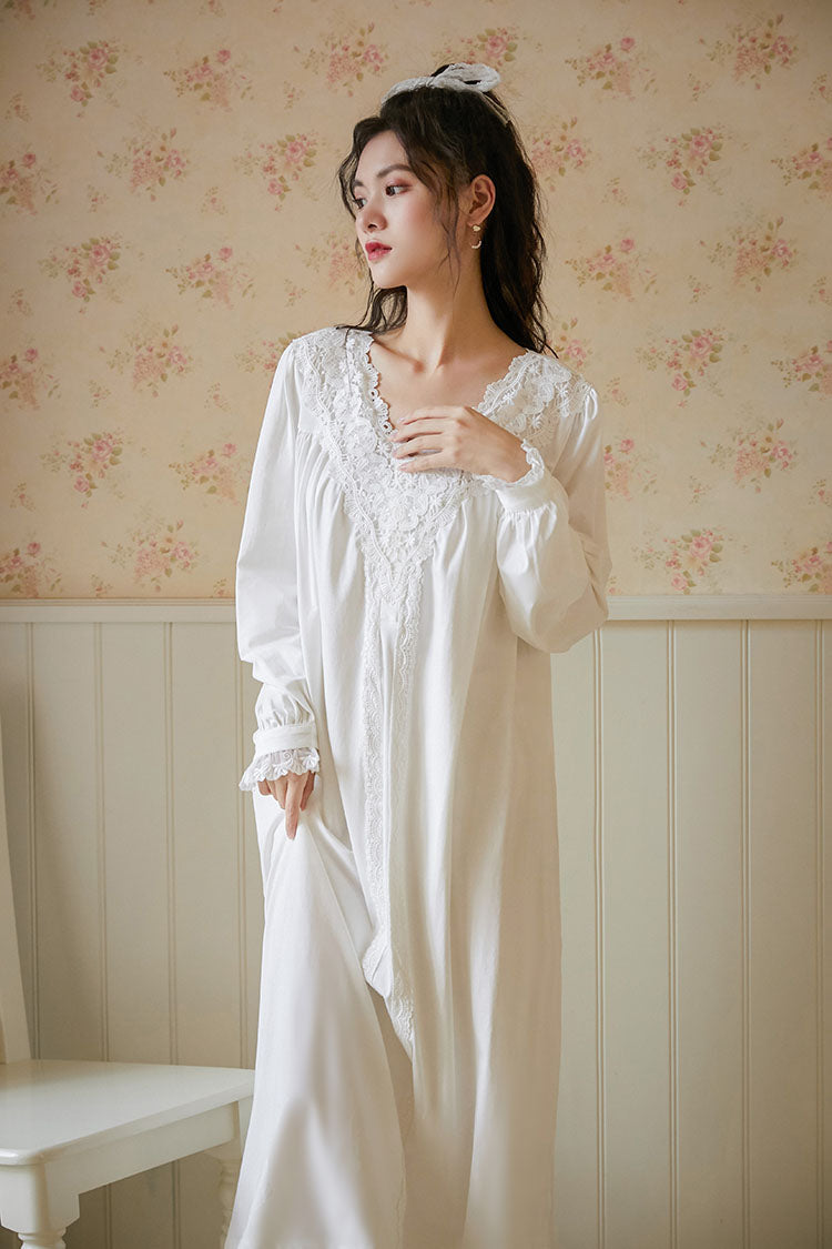 Lace Trimmed Vintage Style Nightgown