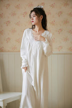 Lace Trimmed Vintage Style Nightgown