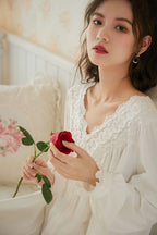 Lace Trimmed Vintage Style Nightgown