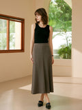Cashmere Midi-length Irregular pattern Skirt