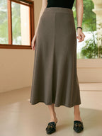 Cashmere Midi-length Irregular pattern Skirt