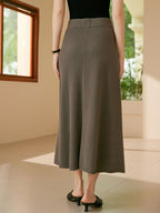 Cashmere Midi-length Irregular pattern Skirt