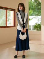 Cashmere Midi-length Irregular pattern Skirt