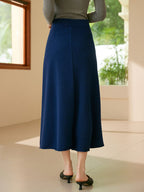 Cashmere Midi-length Irregular pattern Skirt
