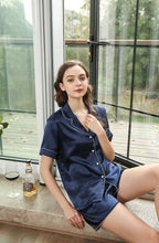 Silk  T-shirt and Shorts Pajamas Set
