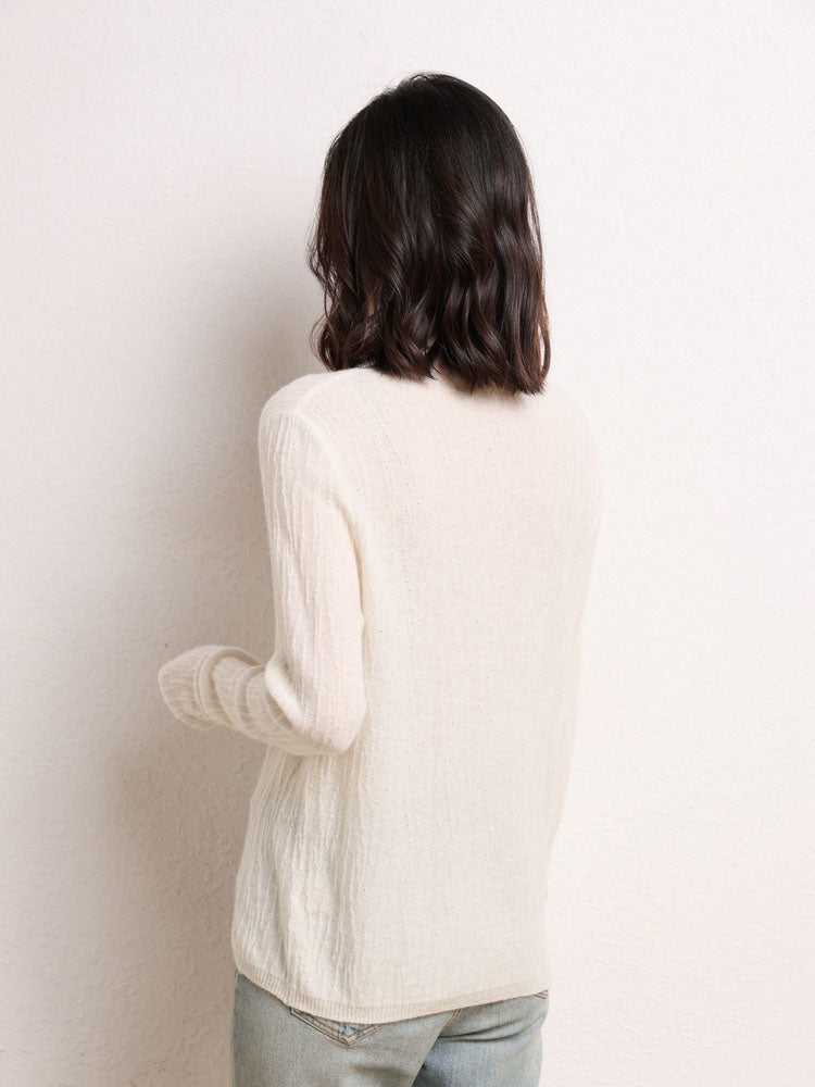 Cashmere Turtleneck Ribbed Sweater
