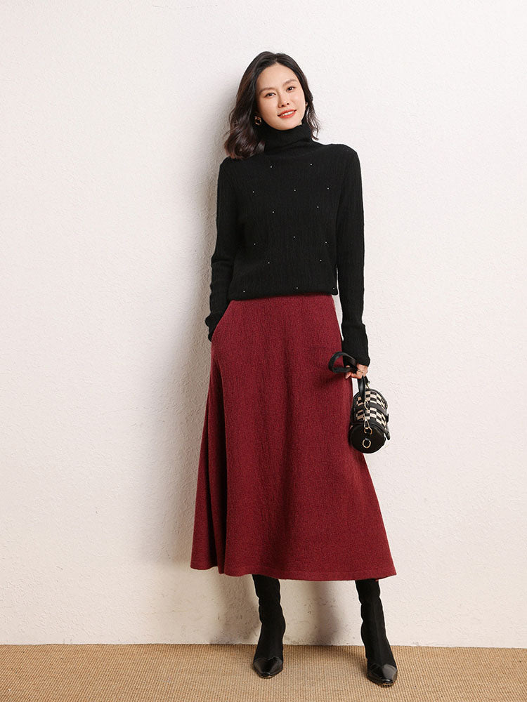 Classic Cashmere Umbrella Skirt