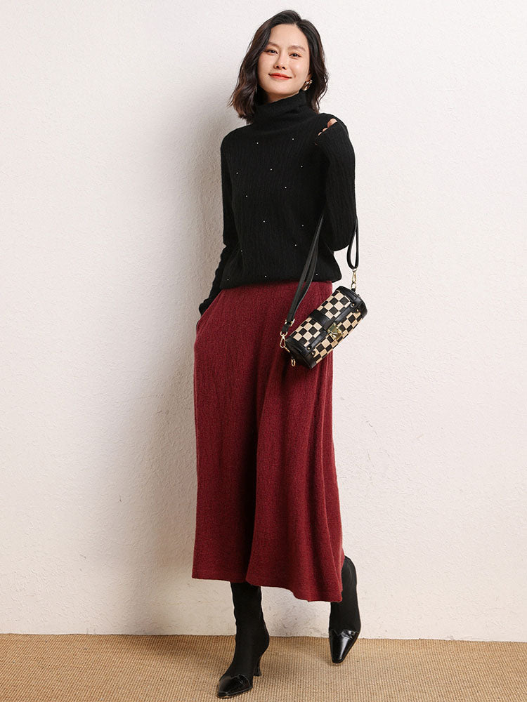 Classic Cashmere Umbrella Skirt