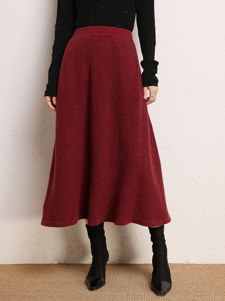 Classic Cashmere Umbrella Skirt
