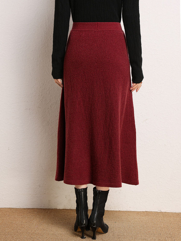 Classic Cashmere Umbrella Skirt