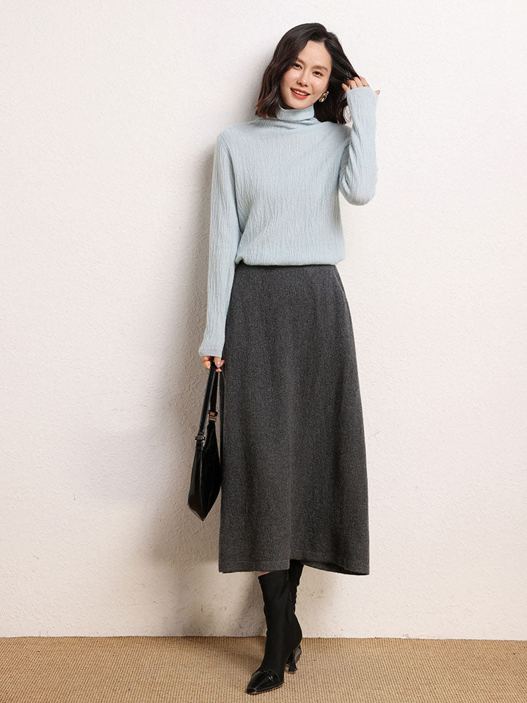 Classic Cashmere Umbrella Skirt