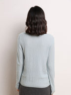 Cashmere Turtleneck Ribbed Sweater