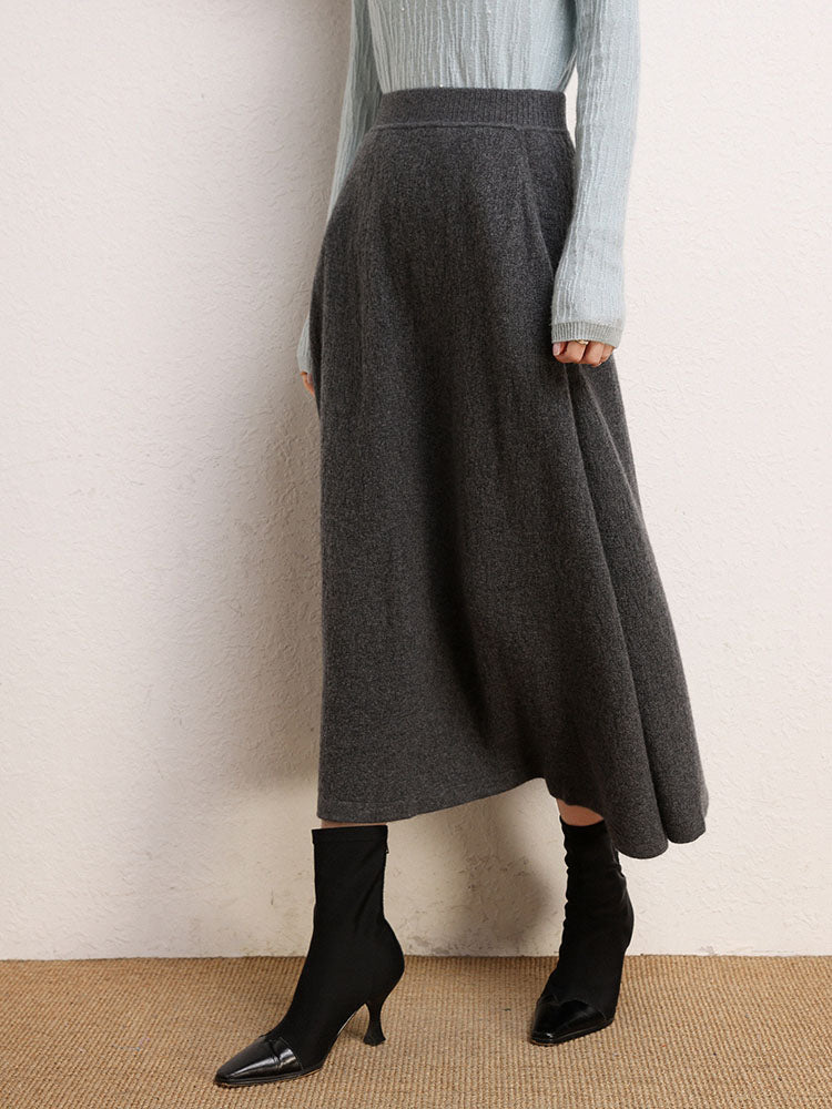 Classic Cashmere Umbrella Skirt