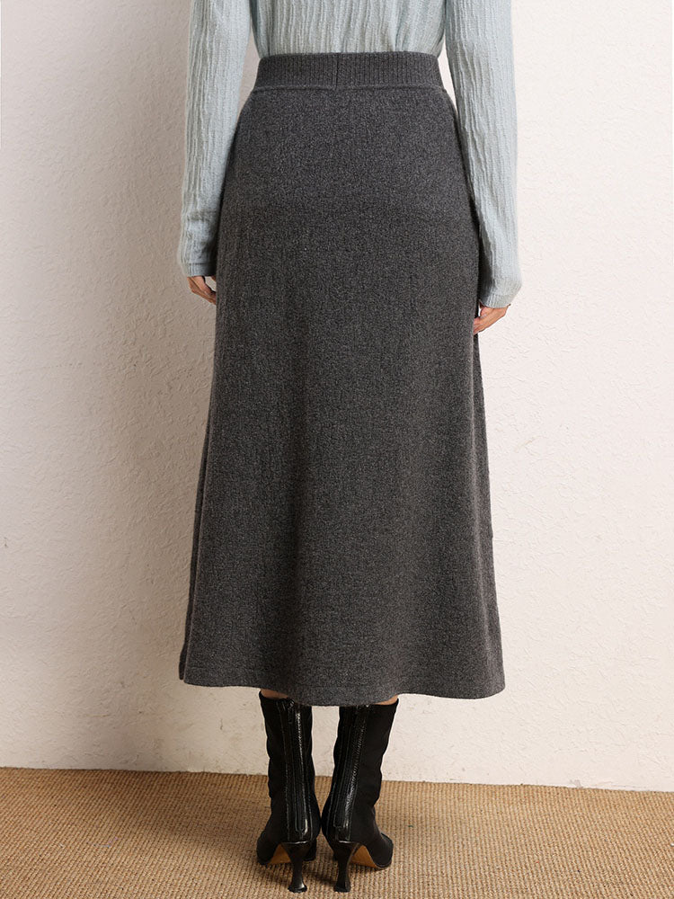 Classic Cashmere Umbrella Skirt