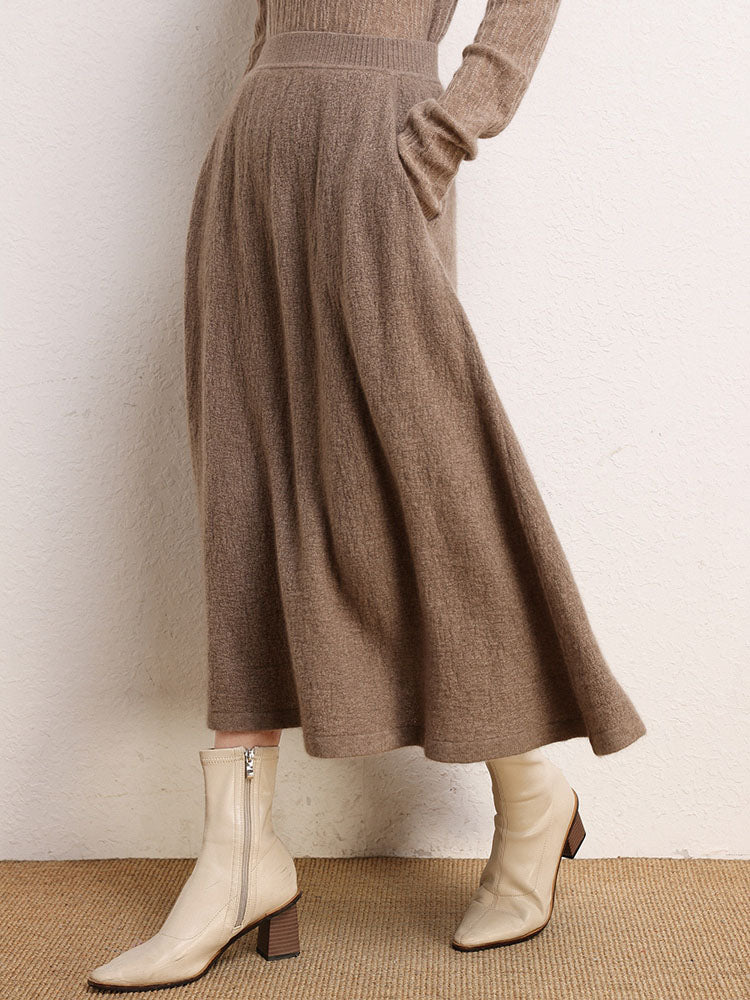 Classic Cashmere Umbrella Skirt