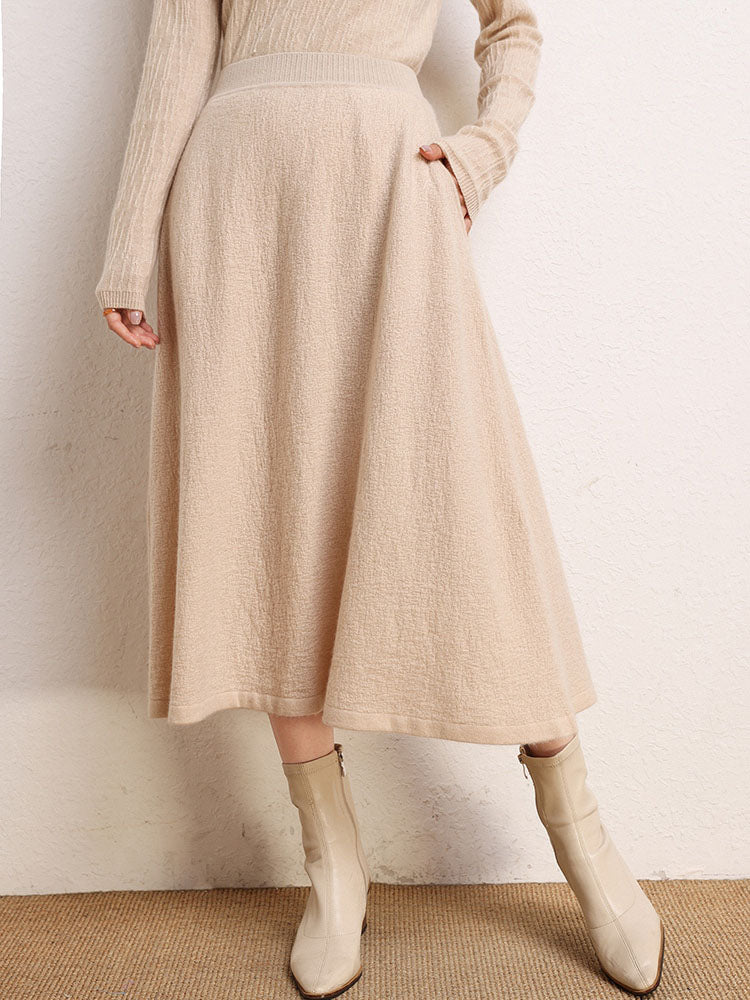 Classic Cashmere Umbrella Skirt