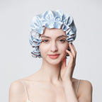 Flounced Silk Night Sleep Caps