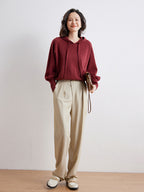 Cashmere Saddle-Shoulder Hoodie